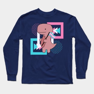 Trans Pride Cute Dinosaur Long Sleeve T-Shirt